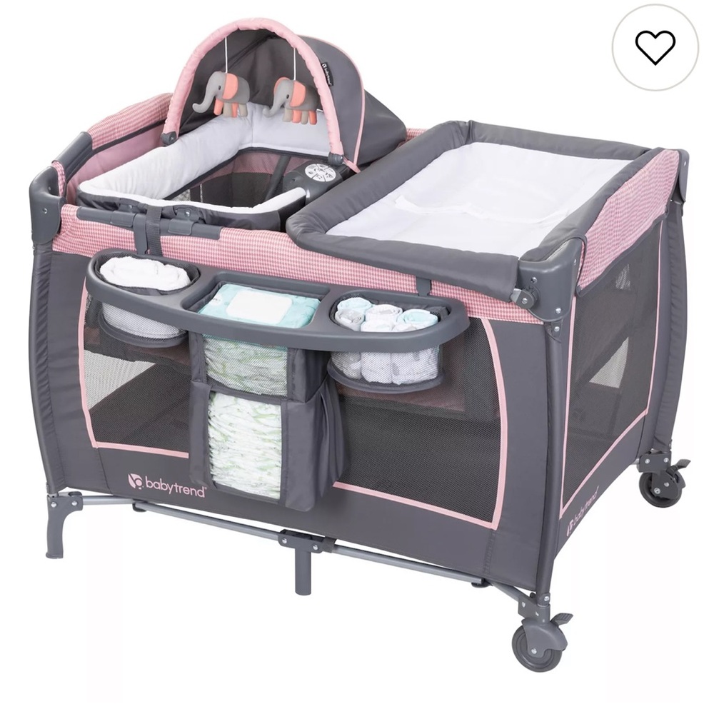 Baby Trend Pink and Gray Nursery Center